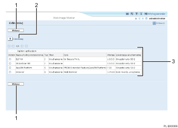 Ilustracja ekranu przegl�darki internetowej z numerowanymi odno�nikami