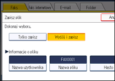 Ilustracja ekranu panela operacyjnego