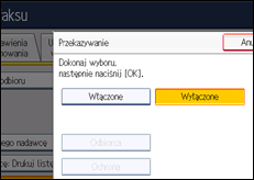 Ilustracja ekranu panela operacyjnego