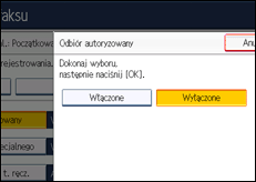 Ilustracja ekranu panela operacyjnego