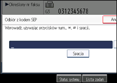 Ilustracja ekranu panela operacyjnego