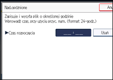 Ilustracja ekranu panela operacyjnego