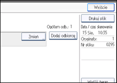 Ilustracja ekranu panela operacyjnego