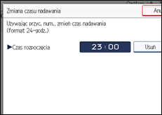 Ilustracja ekranu panela operacyjnego