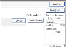 Ilustracja ekranu panela operacyjnego