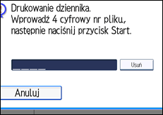 Ilustracja ekranu panela operacyjnego
