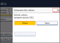 Ilustracja ekranu panela operacyjnego