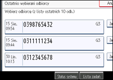 Ilustracja ekranu panela operacyjnego