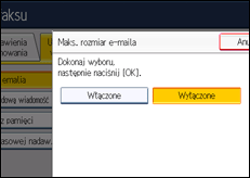 Ilustracja ekranu panela operacyjnego