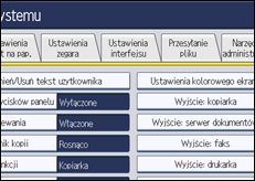 Ilustracja ekranu panela operacyjnego