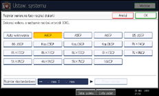 Ilustracja ekranu panela operacyjnego