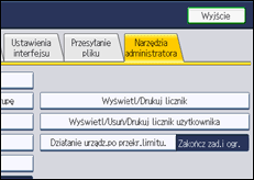 Ilustracja ekranu panela operacyjnego