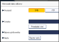 Ilustracja ekranu panela operacyjnego
