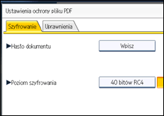 Ilustracja ekranu panela operacyjnego