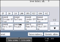 Ilustracja ekranu panela operacyjnego