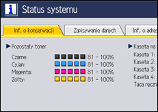 Ilustracja ekranu panela operacyjnego