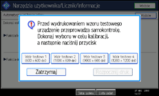 Ilustracja ekranu panela operacyjnego