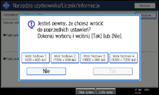 Ilustracja ekranu panela operacyjnego