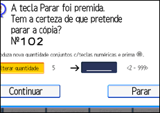 Ilustração do ecrã do painel de operação