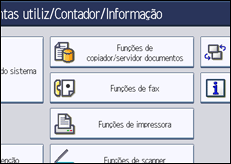 Ilustração do ecrã do painel de operação