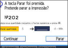 Ilustração do ecrã do painel de operação