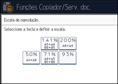 Ilustração do ecrã do painel de operação