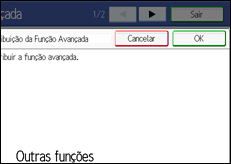 Ilustração do ecrã do painel de operação