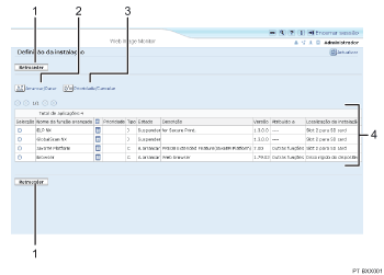 Ilustração numerada da ilustração do ecrã do web browser