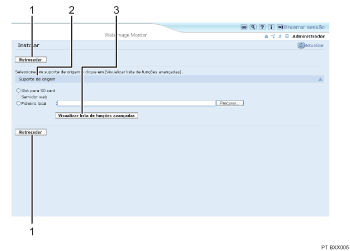 Ilustração numerada da ilustração do ecrã do web browser