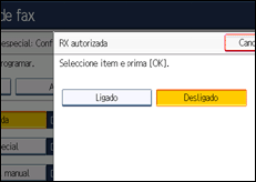 Ilustração do ecrã do painel de operação