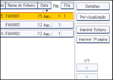 Ilustração do ecrã do painel de operação