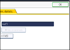 Ilustração do ecrã do painel de operação