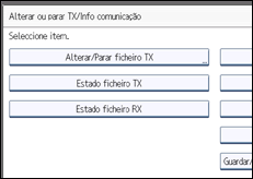 Ilustração do ecrã do painel de operação