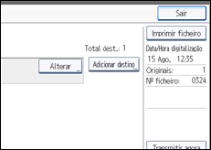 Ilustração do ecrã do painel de operação