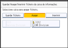Ilustração do ecrã do painel de operação