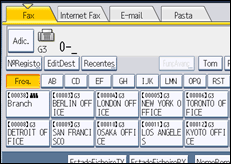 Ilustração do ecrã do painel de operação