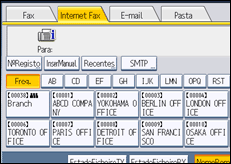 Ilustração do ecrã do painel de operação