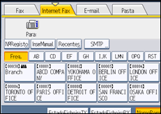 Ilustração do ecrã do painel de operação