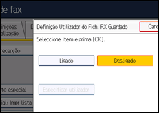 Ilustração do ecrã do painel de operação