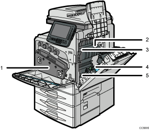 Ilustração com numeração da imagem da unidade principal