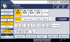 Ilustração do ecrã do painel de operação