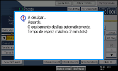 Ilustração do ecrã do painel de operação