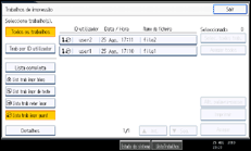 Ilustração do ecrã do painel de operação