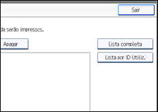Ilustração do ecrã do painel de operação