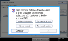 Ilustração do ecrã do painel de operação