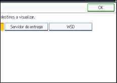 Ilustração do ecrã do painel de operação