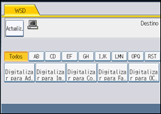 Ilustração do ecrã do painel de operação