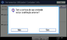 Ilustração do ecrã do painel de operação