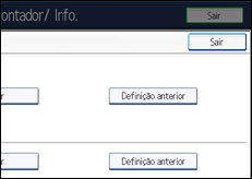 Ilustração do ecrã do painel de operação