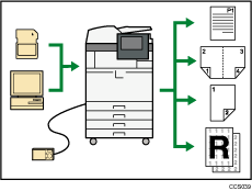 Иллюстрация использования аппарата в качестве принтера